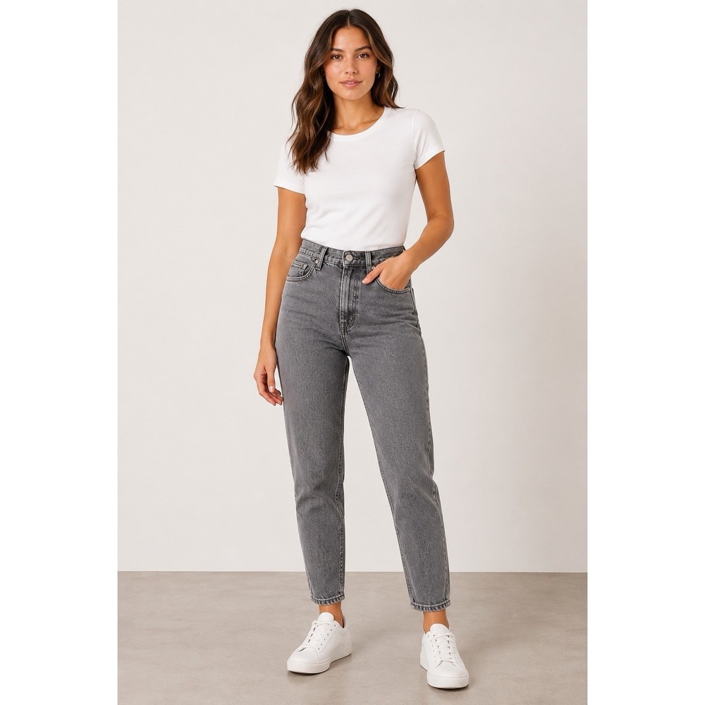 Madewell The Perfect Vintage Jean Womens 25 Gray High Rise Tapered Jeans